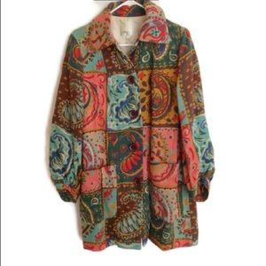 Paisley floral BOHO ANTHROPOLOGIE tapestry coat